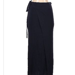 ZARA black Midi wrap skirt